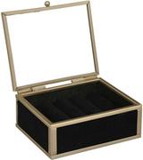 Pudełka i szkatułki - Atmosphera Szkatułka na biżuterię szklana, 10 x 9 cm - miniaturka - grafika 1
