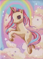 Zabawki kreatywne - IDEYKA Zestaw do mozaiki diamentowej. "Magic Flight" z kryształkami AB 30x40cm NA RAMIE AMO7628 - miniaturka - grafika 1