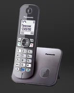 Telefony stacjonarne - Panasonic KX-TG6811 Telefon w systemie DECT Nazwa i identyfikacja dzwoniącego Srebrny - miniaturka - grafika 1