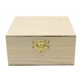 Dekoracje sali - Rosa Pudełko drewniane z zamkiem 15x8x15cm - miniaturka - grafika 1