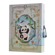 Szkolne artykuły papiernicze - Pamiętnik Notes Na Kłódkę Format A4 96Kart. Panda - miniaturka - grafika 1