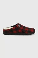 Buty dla chłopców - Birkenstock kapcie wełniane dziecięce kolor czerwony - miniaturka - grafika 1