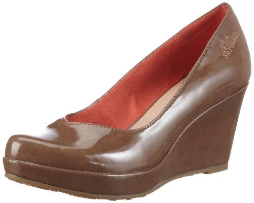 S.Oliver Casual 5-5-22436-20 damskie czółenka, brązowy - Braun Pepper Patent 369-38 EU