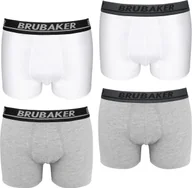 Majtki męskie - Bokserki męskie retro Brubaker - 4-pak retro szortów - Bokserki hipster z elastycznym pasem Wygodne i oddychające bez rozcięcia - Bielizna męska wykonana z bawełny i Lycry® - miniaturka - grafika 1