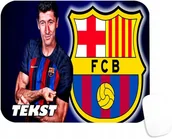 Podkładki pod mysz - PODKŁADKA POD MYSZKĘ Z NADRUKIEM LEWANDOWSKI BARCELONA -TEKST -20X24 - miniaturka - grafika 1