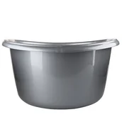 Inne artykuły do sprzątania - Altom MISKA OKRĄGŁA SOLIDNA 25L SREBRNY 5902443992902 - miniaturka - grafika 1