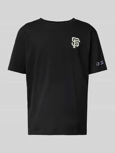 T-shirt z detalem z logo - Koszulki męskie - miniaturka - grafika 1