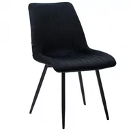 Krzesła - Krzesło do jadalni czarne DC-6093 welur - miniaturka - grafika 1