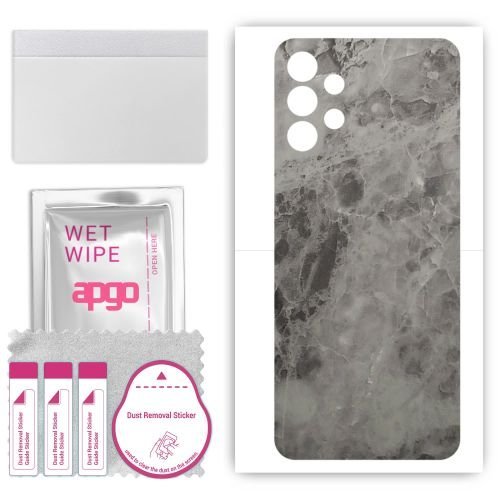 folia naklejka skórka strukturalna na TYŁ do Samsung Galaxy A13 SM-A137F - Marmur Czarny - apgo SKINS