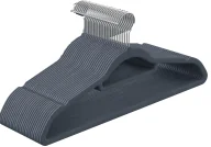 Wieszaki do szafy - Zestaw szarych welurowych wieszaków 20 szt G1-P04 - miniaturka - grafika 1