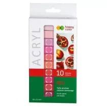 Happy Color Farba akrylowa 12ml 10 kol czerwony - Pozostałe akcesoria dla plastyków - miniaturka - grafika 1