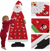 Ozdoby bożonarodzeniowe - KALENDARZ ADWENTOWY Z FILCU DLA DZIECI MIKOŁAJ ŚWIĄTECZNY DIY [SE-KAL3] - miniaturka - grafika 1