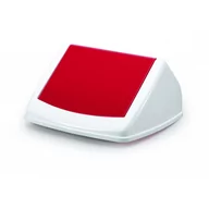 Kosze na śmieci - Pokrywa DURABLE Durabin Flip-Lid czerwona uchylna 40l - miniaturka - grafika 1