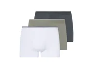 Majtki męskie - esmara Men Bokserki męskie z bawełną, 3 pary (szary/zielony/biały, 7/XL) - miniaturka - grafika 1