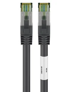 Goobay Kabel LAN Patchcord CAT 8.1 S/FTP czarny 0,25m KLANCAT81SFTP0025B - Patchcordy - miniaturka - grafika 2