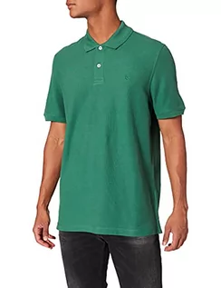 Koszulki męskie - bugatti Męska koszulka polo, zielony, L - grafika 1