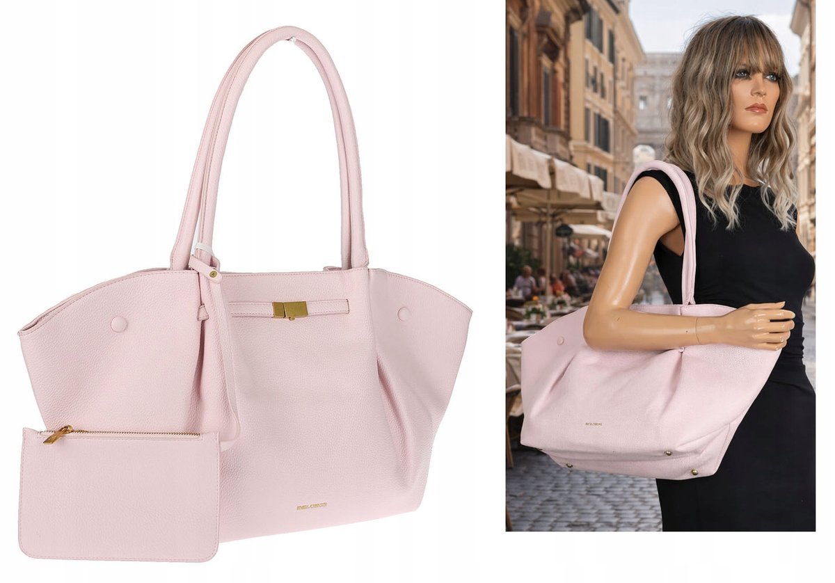 Regina Schrecker Torebka Damska Shopper na Ramię pojemna RS5022 różowa