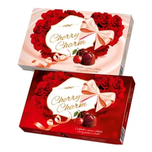 Magnat Bombonierka Cherry Charm Praliny Z Wiśnią W Alkoholu 150g - Bombonierki i czekoladki - miniaturka - grafika 1