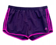 Spodenki damskie - Adidas Damskie Spodenki Szorty Sportowe Fioletowe M - miniaturka - grafika 1