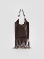 Torebki damskie - Reserved - Torebka z frędzlami - brązowy - miniaturka - grafika 1