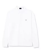 Bluzy męskie - GANT Męska bluza SOLID HEAVY RUGGER, biały, 3XL - miniaturka - grafika 1