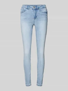 Jeansy o kroju skinny fit z mieszanki bawełny model ‘FLASH’ - Spodnie damskie - miniaturka - grafika 1