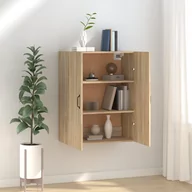 Regały - Szafka wisząca, dąb sonoma, 69,5x34x90 cm - miniaturka - grafika 1