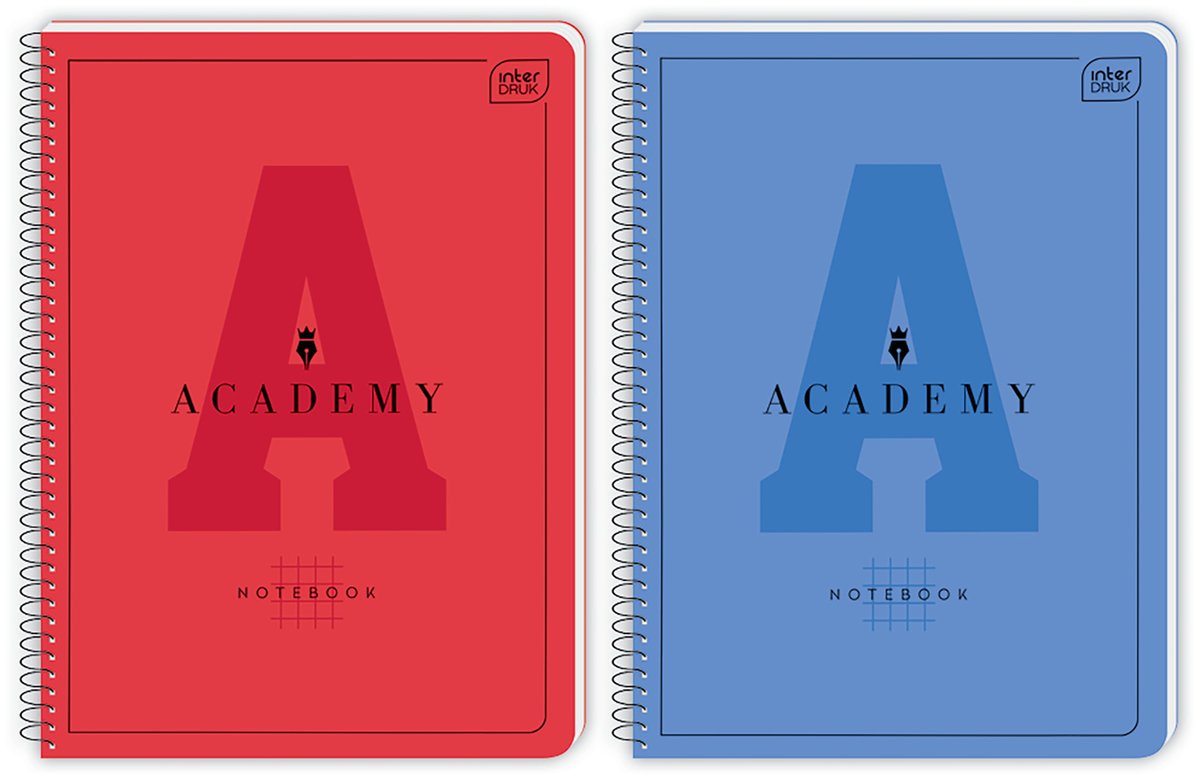 Kołozeszyt A5, Academy Hybrid, w kratkę 80 kartek, Interdruk