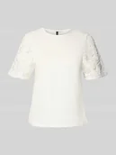 Koszulki i topy damskie - T-shirt o kroju regular fit z czystej bawełny model ‘PANNA’ - miniaturka - grafika 1