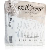 Pieluchy - Kolorky Deluxe Velvet Dots jednorazowe pieluszki EKO rozmiar L rozmiar L 8-13 kg 19 szt. - miniaturka - grafika 1