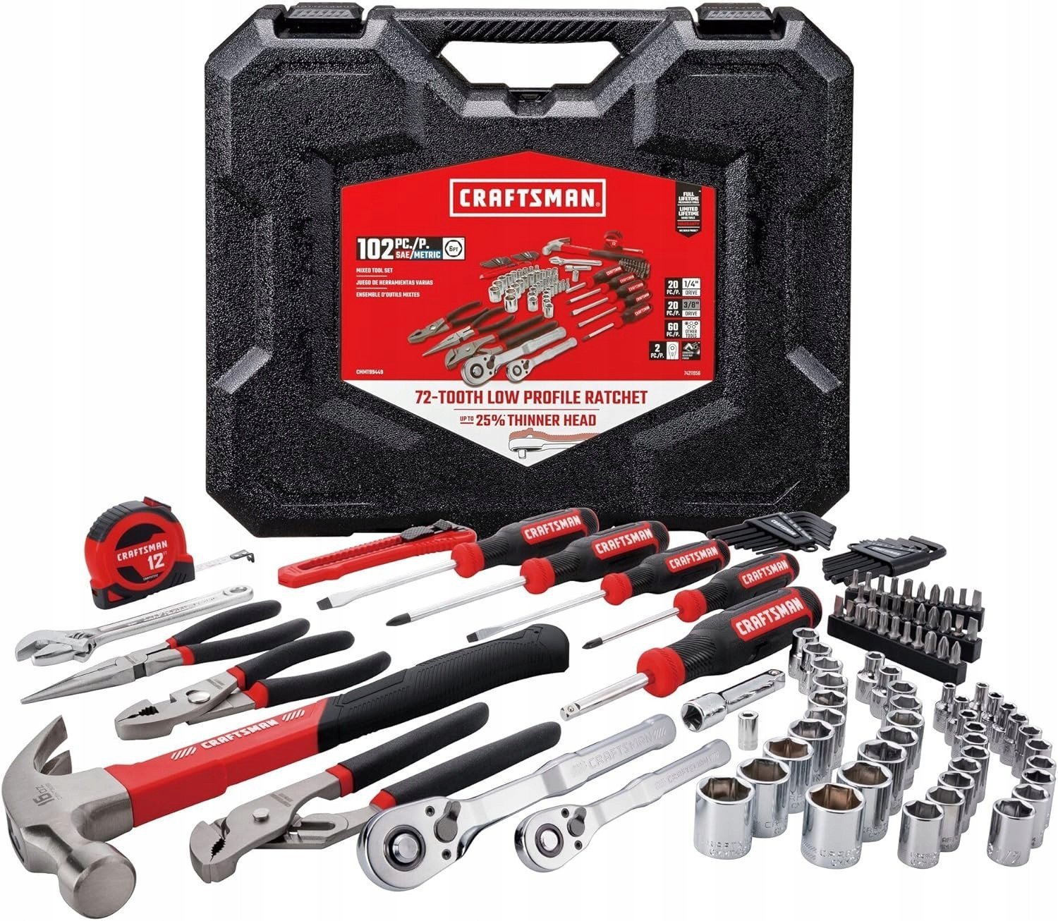 CRAFTSMAN 102-częściowy zestaw narzędzi CMMT99449