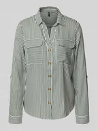 Koszule damskie - Bluzka koszulowa o kroju regular fit z czystej wiskozy model ‘BUMPY’ - miniaturka - grafika 1