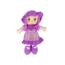Lalka szmacianka fioletowa w paski 30cm Leantoys - Lalki dla dziewczynek - miniaturka - grafika 1