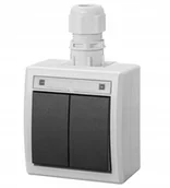 Świeczniki - Łącznik natynkowy N/T, świecznikowy IP65, szary AQUANT 2K - miniaturka - grafika 1