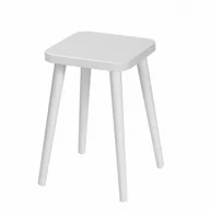Taborety i hokery - Taboret lub hocker kwadratowy ze sklejki Gray Moon, Wykończenie nogi - Buk - farba szara, Wysokość [cm] - 47, Wymiar siedziska [cm] - 30x30 - miniaturka - grafika 1