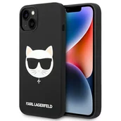 Etui i futerały do telefonów - Karl Lagerfeld Etui do iPhone 14 Plus 6,7" hardcase czarny/black Silicone Choupette Head Magsafe - miniaturka - grafika 1