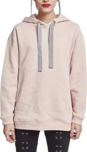 Urban Classics Damska bluza z kapturem Tb2232-01402, Różowy (Lightrose/Grey 01402), S - Bluzy damskie - miniaturka - grafika 1