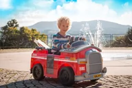 Pojazdy elektryczne dla dzieci - Auto na akumulator 12V Straż pożarna wóz strażacki z pilotem - miniaturka - grafika 1