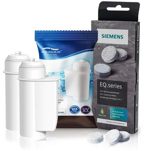 Zestaw Siemens, Filtr Aqualogis AL-Inte 2szt, Siemens Tabletki TZ80001 - Akcesoria i części do ekspresów do kawy - miniaturka - grafika 1