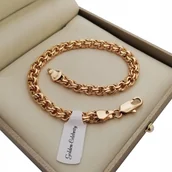 Bransolety męskie - MĘSKA BRANSOLETKA GARIBALDI 21cm/6mm 18k PREZENT - miniaturka - grafika 1