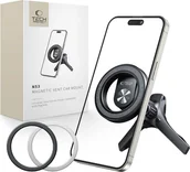 Uchwyty samochodowe do telefonów - TECH-PROTECT N53 MAGNETIC MAGSAFE STABLE VENT CAR MOUNT BLACK - miniaturka - grafika 1