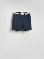 Spodenki męskie - Reserved - Szorty slim fit - granatowy - miniaturka - grafika 1