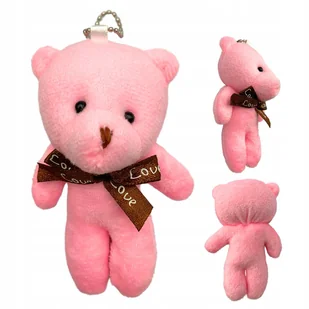 Maskotka Pluszowa Miś Na Walentynki Kokardka Pluszak Brelok Dla Niej 12 cm - Maskotki i pluszaki - miniaturka - grafika 1