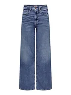 Spodnie damskie - ONLY Onlmadison dżinsy damskie z wysokim stanem, niebieski (medium blue denim), (M) W / 34L - miniaturka - grafika 1