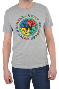 WRANGLER SS GLOBE TEE MID GREY T-SHIRT MĘSKI - Koszulki męskie - miniaturka - grafika 1