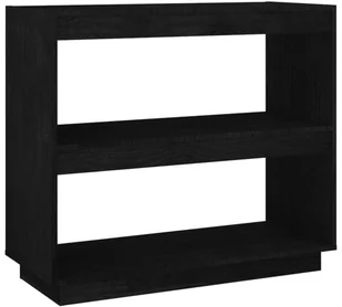 Czarny regał z litego drewna z 2 półkami A4-B26 - Półki do salonu Czarny regał z litego drewna z 2 półkami A4-B26 - Półki do salonu - miniaturka - grafika 1