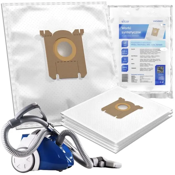 Worki Do Odkurzacza Philips FC9023 (Syntetyczne, 5 sztuk)