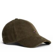 Czapki męskie - Czapka z daszkiem Tommy Hilfiger Th Flag 6 Panel Cord Cap AM0AM13583 Zielony - miniaturka - grafika 1