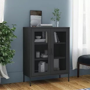 Vidaxl Szafka, Antracytowa, 80X35X101,5 Cm, Stalowa - Szafy - miniaturka - grafika 1
