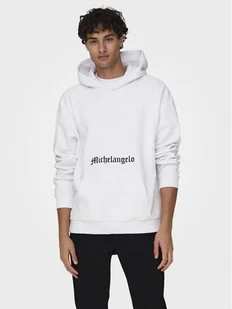 Only & Sons Bluza Apoh 22028208 Biały Relaxed Fit - Bluzy męskie - miniaturka - grafika 1